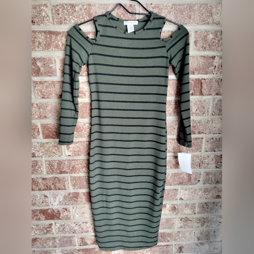 Capella Olive & Black Small Midi Dress